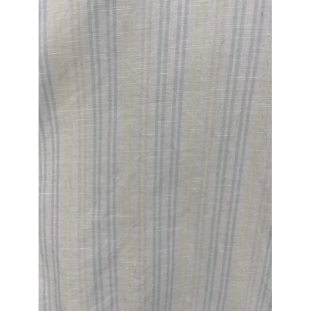 Nordstrom Shirts Mens 18 34 35 Trim Fit Non-Iron Striped Button Down Linen Blend